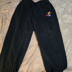Nike Jordan Black Joggers with Colorful Logo